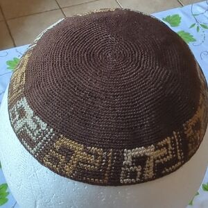 Hand Crafted Brown and Tan Hat